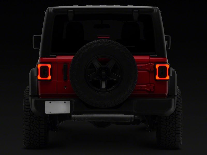 Feux arrière à LED Raxiom 18-23 Jeep Wrangler JL Axial Series Carver - Boîtier noir (lentille fumée)