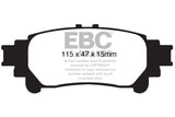 Plaquettes de frein arrière EBC 10+ Lexus RX350 3.5 (Japon) Greenstuff