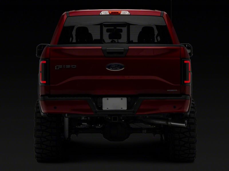 Raxiom 15-17 Ford F-150 Axial Series LED Tail Lights- Blk Housing (Smoked Lens)