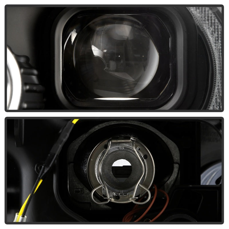 Phares de projecteur halogènes Spyder Mini Cooper 07-12 V2 uniquement - Noir PRO-YD-MC07V2SI-SBLB-BK