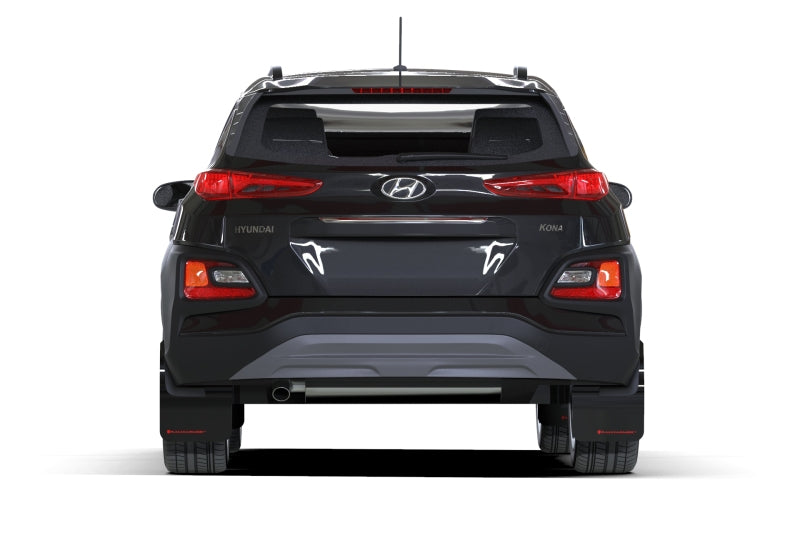 Garde-boue Rally Armor 18-22 Hyundai Kona Black UR avec logo argenté