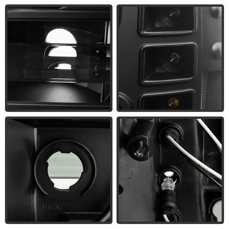 Projecteur LED Halo Spyder GMC Sierra 1500/GMC Sierra Denali 08-13 - LED tout noir PRO-YD-GS07-HL-BKV2