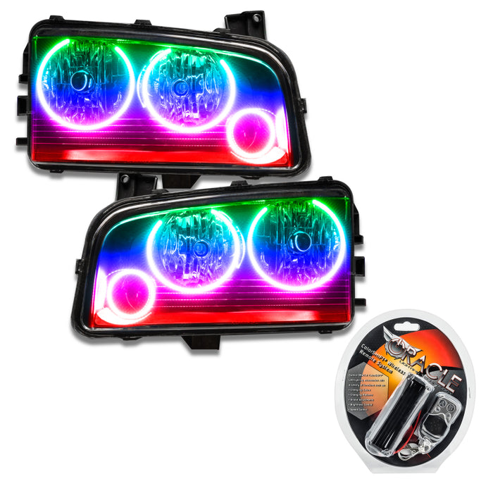 Oracle 05-10 Dodge Charger SMD HL (non HID) - Triple Halo - ColorSHIFT VOIR LA GARANTIE