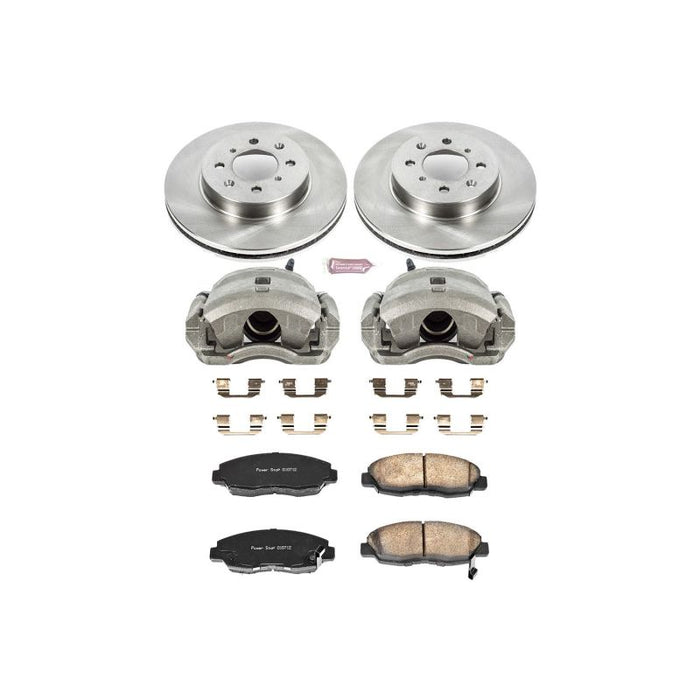 Kit de freins avant Power Stop Autospecialty avec étriers pour Honda Civic 01-05