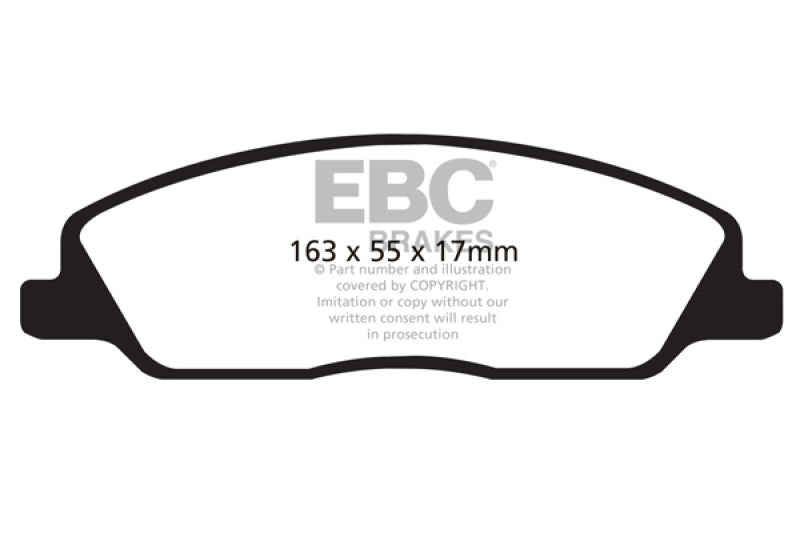 Plaquettes de frein avant EBC 10-14 Ford Mustang 3.7 Greenstuff