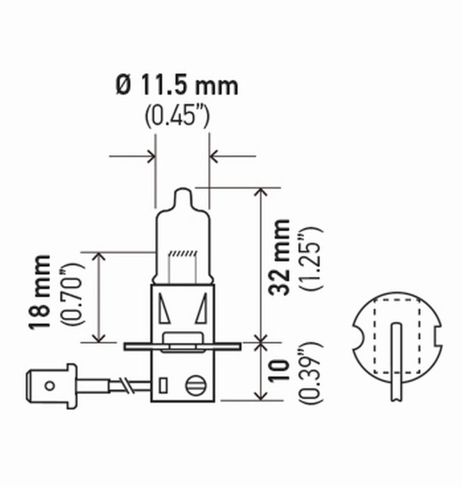 Ampoule Hella H3 12V 55W Pk22S T325 Sb