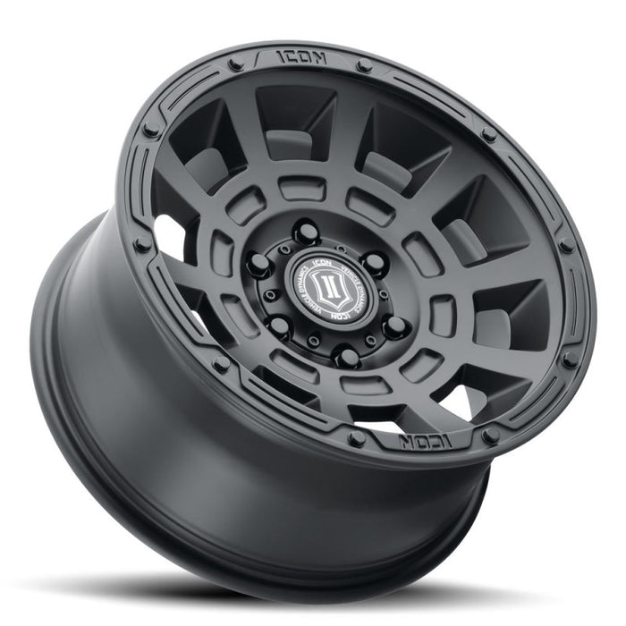 ICON Thrust 17x8.5 6x120 0mm Offset 4.75in BS Satin Black Wheel