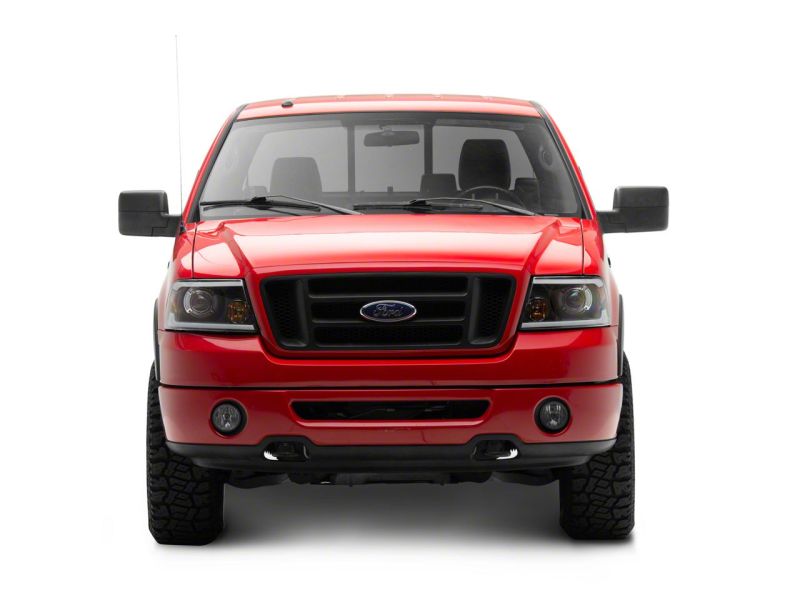 Phares de projecteur Raxiom 04-08 Ford F-150 série axiale avec barre LED SEQL - boîtier noir (lentille transparente)