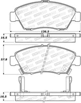 StopTech Sport Brake Pads w/Shims and Hardware - Rear