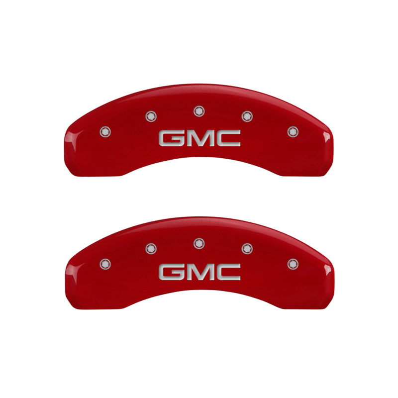 MGP 4 Caliper Covers Engraved Front & Rear GMC Yellow finish black ch