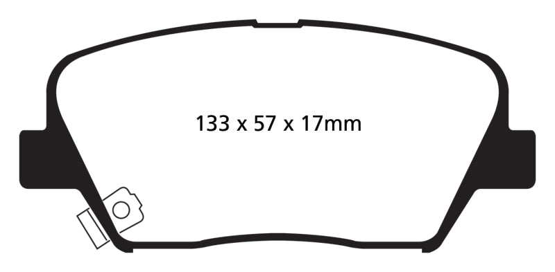 Plaquettes de frein avant EBC 13+ Hyundai Santa Fe 2.0 Turbo Greenstuff