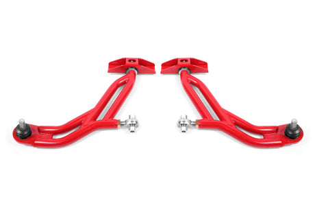 BMR 10-14 Ford Mustang Adj. Lower A-Arms w/ Delrin/Rod End / 18mm Tall Ball Joint - Red BMR Suspension