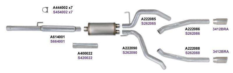 KIT Diamond Eye 3 pouces CB DOUBLE AL : DODGE 1500 2009-12 HEMI