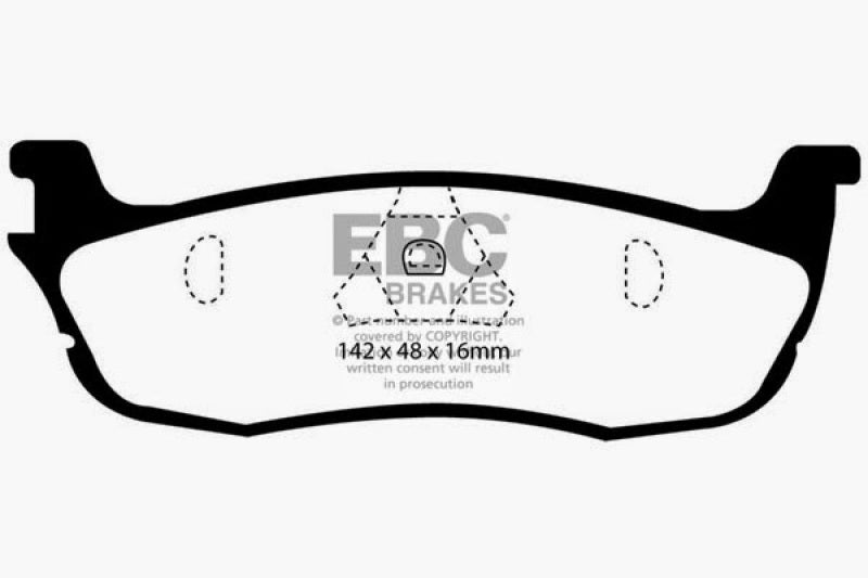 Plaquettes de frein arrière EBC Greenstuff pour Ford Expedition 4.6 2WD 97-99