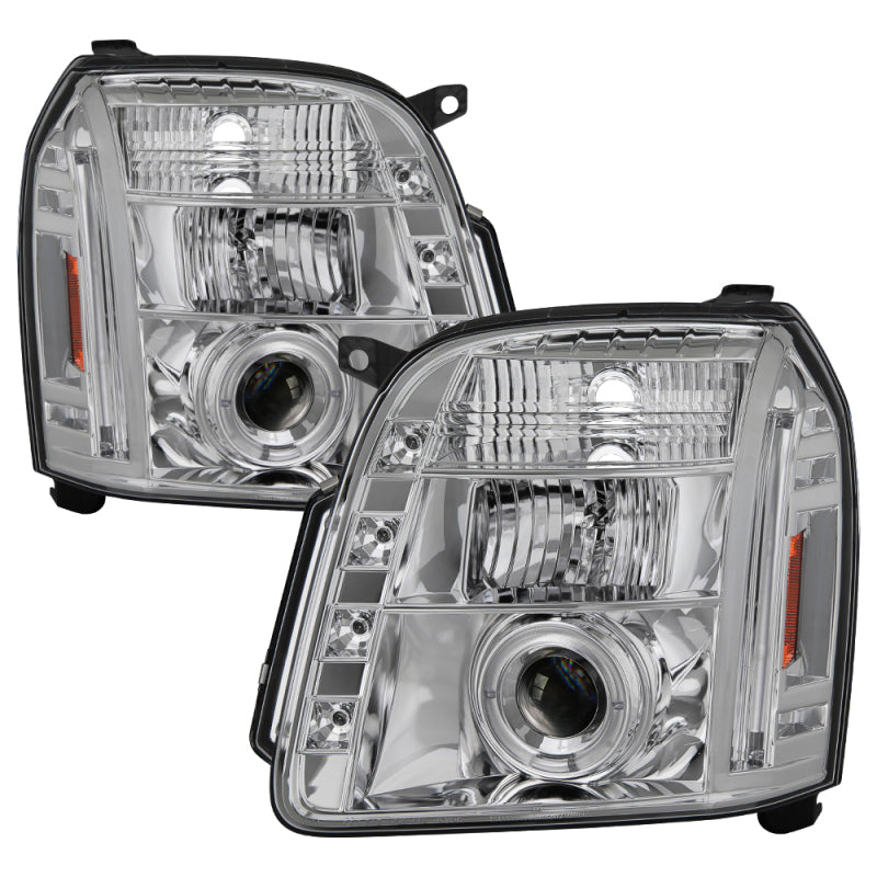 Phares de projecteur Spyder GMC Yukon 07-14/GMC Yukon XL 07-14 LED Halo LED Chrome PRO-YD-GY07-HL-C