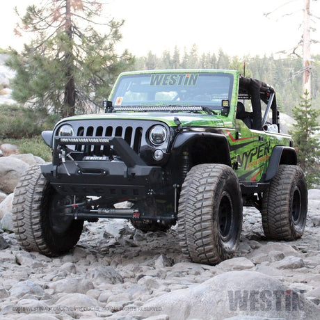 Pare-chocs avant Westin 18-19 Jeep Wrangler JL Stubby - Noir texturé