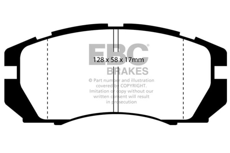 Plaquettes de frein avant EBC 95-96 Subaru Impreza 2.2 Yellowstuff