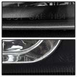 xTune Chevy Silverado 2500HD 03-06 Crystal Headlights w/ Bumper Lights Black HD-JH-CSIL03-AM-BK-SET