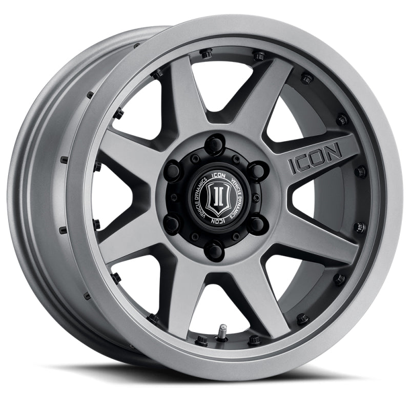 ICON Rebound Pro 17x8.5 6x5.5 25mm Offset 5.75in BS 93.1mm Bore Titanium Wheel