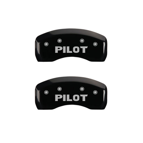 MGP 4 Caliper Covers Engraved Front Honda Engraved Rear Pilot/2015 Black finish silver ch