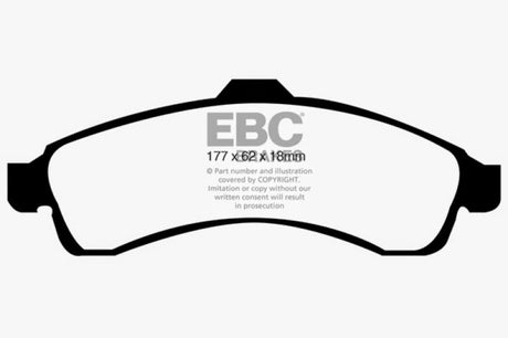 Plaquettes de frein avant EBC 03-05 Buick Rainier 4.2 Greenstuff