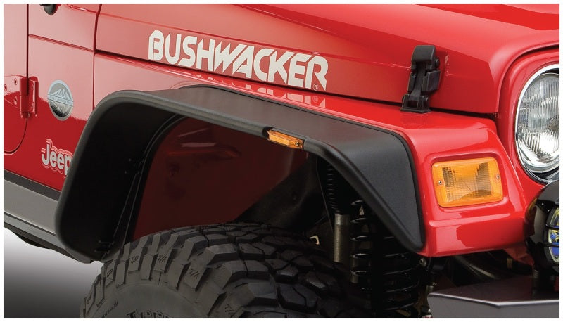 Élargisseurs plats Bushwacker 97-06 Jeep Wrangler 4 pièces - Noir