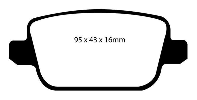 Plaquettes de frein arrière EBC 07-12 Land Rover LR2 3.2 Yellowstuff