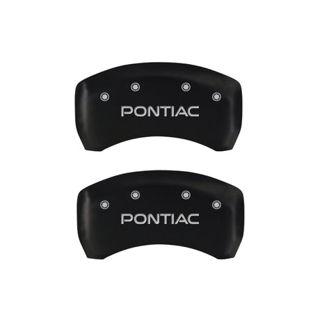 MGP 4 Caliper Covers Engraved Front & Rear Pontiac Red finish silver ch