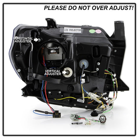 Phares à module LED haute puissance Spyder Apex 14-21 Toyota Tundra – Noir (PRO-YD-TTU14V2AP-SBSEQ-BK)