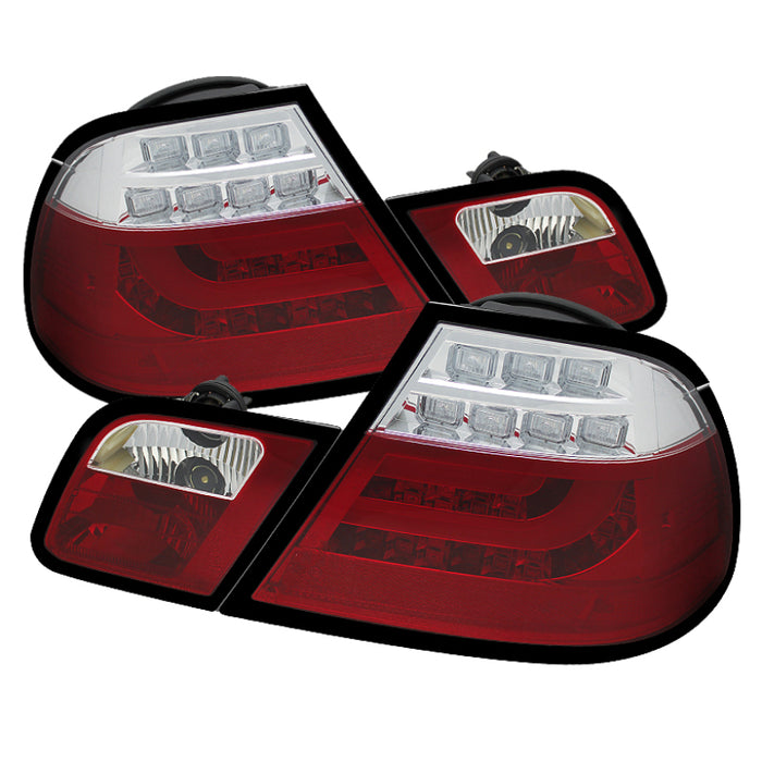 Barre lumineuse LED Spyder pour BMW E46 00-03 2 portes Coupé Feux arrière Rouge Clair ALT-YD-BE4600-LBLED-RC