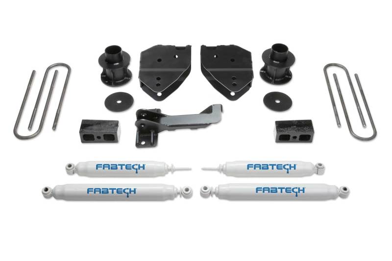 Système économique Fabtech 17-21 Ford F250/F350 4WD 4 pouces avec amortisseurs de performance