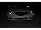 Phares de projecteur halogènes Spyder Mercedes Benz Classe C 08-11 - DRL Blk PRO-YD-MBW20408-DRL-BK