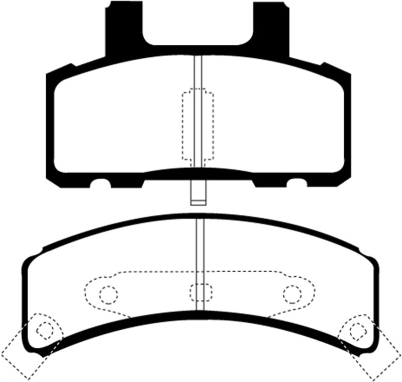 EBC 97-99 Cadillac Deville 4.6 (Rear Drums) Greenstuff Front Brake Pads