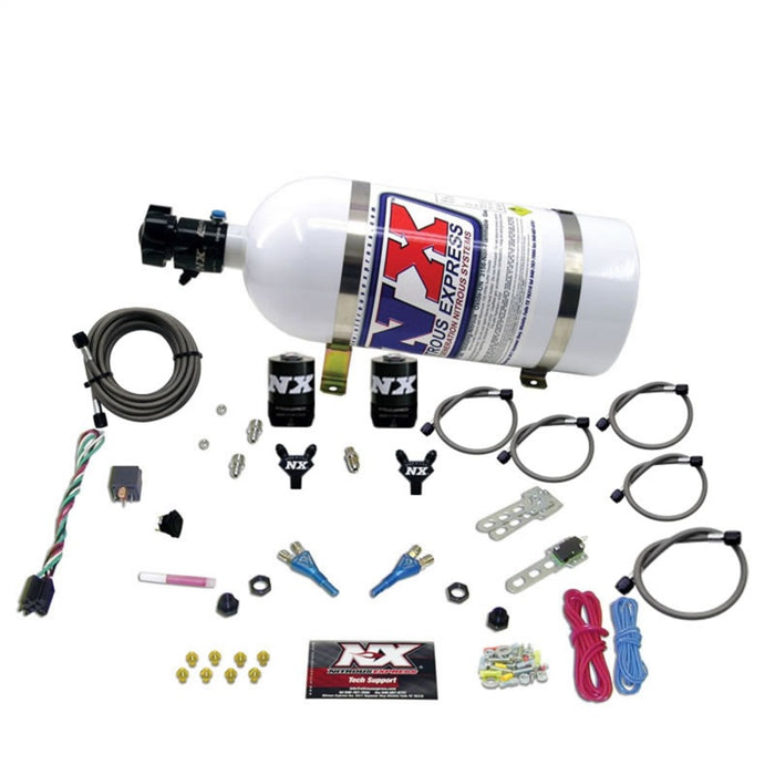 Kit d'azote à double buse Ford EFI Nitrous Express (100-300 CV) avec bouteille de 10 lb