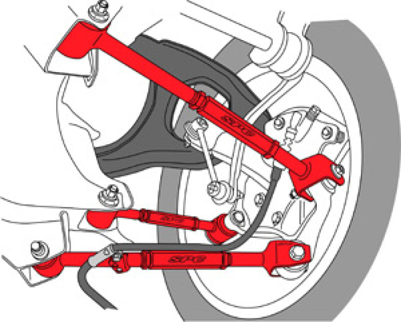 Bras de suspension arrière réglable SPC Performance 08-13 Honda Accord/09-13 Acura TSX/TL (ensemble de 3)