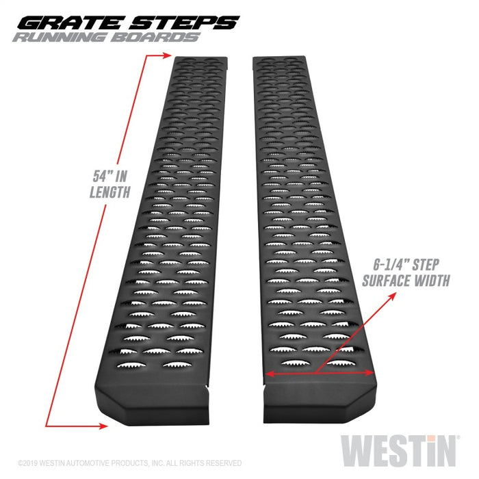 Marchepieds Westin Grate Steps 54 po – Noir texturé