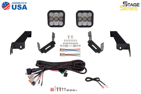 Kit d'éclairage LED pour pare-chocs Jeep JL Wrangler SS5 18-21 de Diode Dynamics - Conduite jaune sport