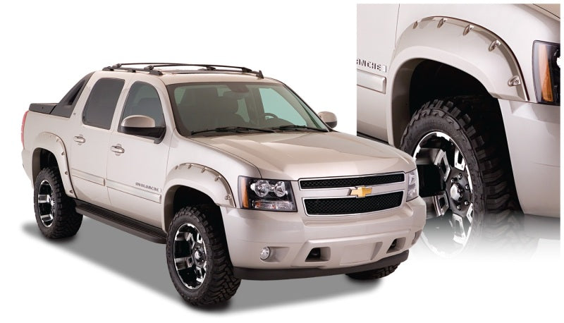 Bushwacker 07-13 Chevy Avalanche Pocket Style Flares 4pc - Noir