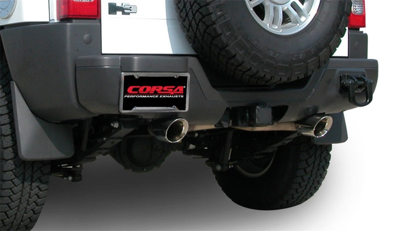 Corsa 06-08 Hummer H3 3.5L Polished Sport Cat-Back Exhaust