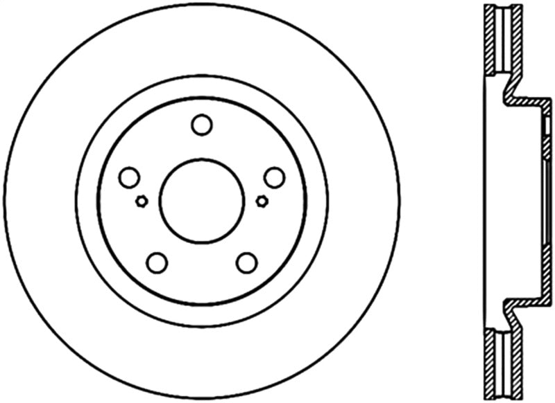 Rotor CRYO-STOP fendu pour Lexus ES250/300/330/350 07-13 / Scion tC 11-13 Power Slot 07-13