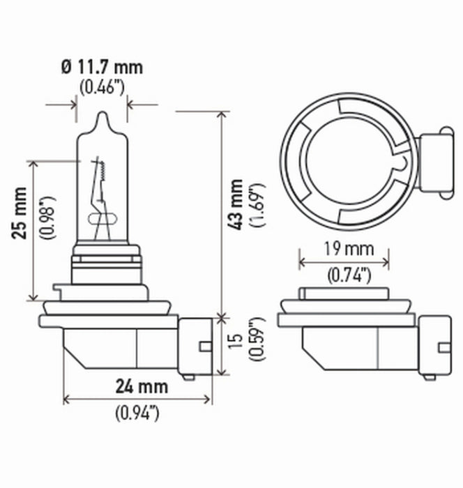 Ampoule Hella H9 12V 65W Pgj195 T4 (2)