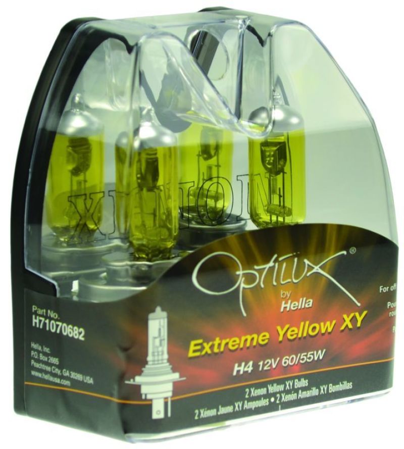 Ampoule jaune xénon Hella Optilux H4 12V / 60/55W XY