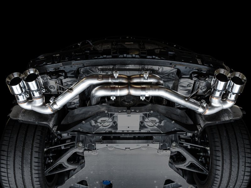 Échappement AWE Tuning 2020 Chevrolet Corvette (C8) Track Edition - Embouts chromés argentés quadruples