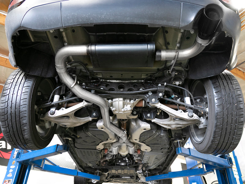 Échappement Cat-Back HD 3 pouces 304 SS à gros alésage aFe avec embouts noirs pour Jeep Grand Cherokee (WK2) 14-19 V6-3,6 L