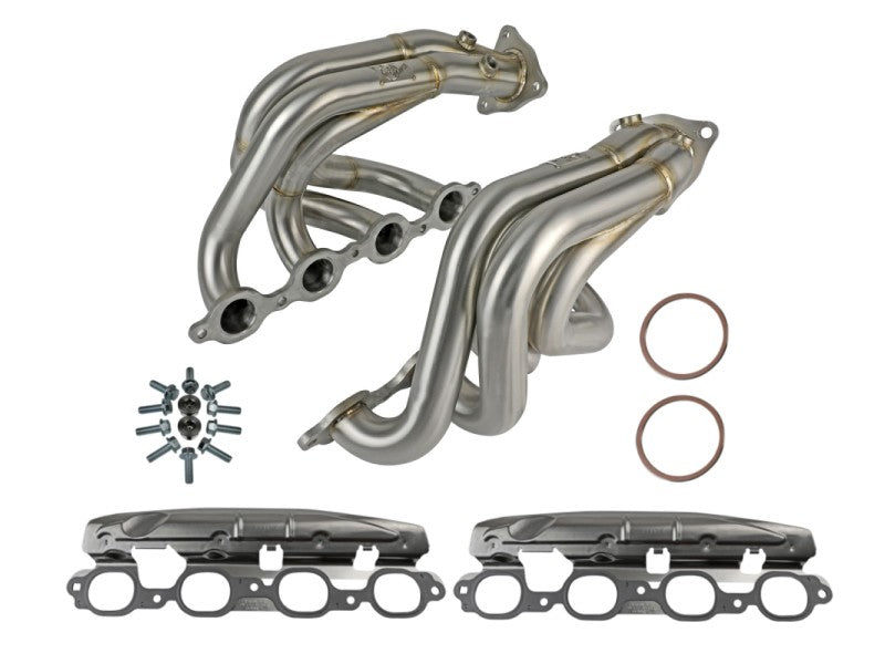 aFe Twisted 304SS Header 2020 Chevy Corvette (C8) 6.2L V8 - Brushed