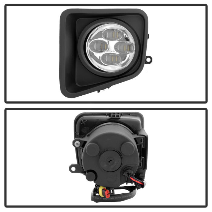 Feux de jour antibrouillard à LED DRL Spyder Toyota Tundra 2014-2016 avec interrupteur transparent FL-DRL-TTU14-C