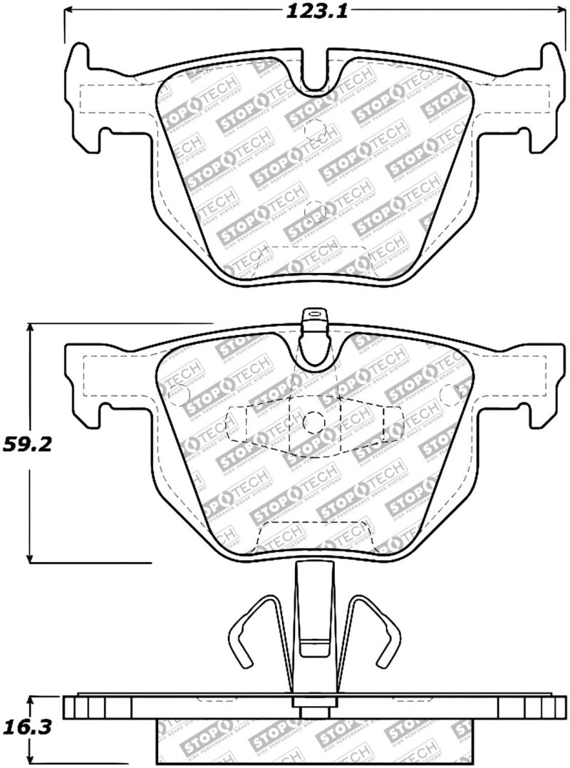 Plaquettes de frein StopTech Street Select - Arrière