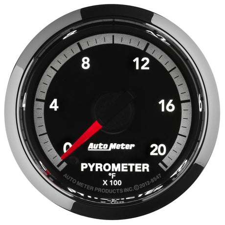 Jauge électronique Autometer Gen4 Dodge Factory Match 52,4 mm à balayage complet 0-2000 degrés F EGT/pyromètre