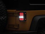 Raxiom 07-18 Jeep Wrangler JK Axial Series Lux LED Tail Lights- Blk Housing (Clear Lens)