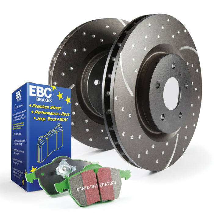 Kits EBC S10 Plaquettes Greenstuff et rotors GD